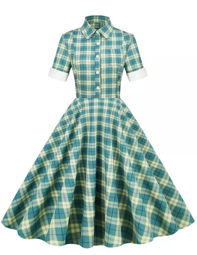 Rochie Vintage Verde Scotia