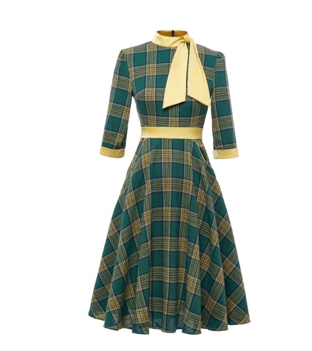 Rochie Vintage Verde Eleganta