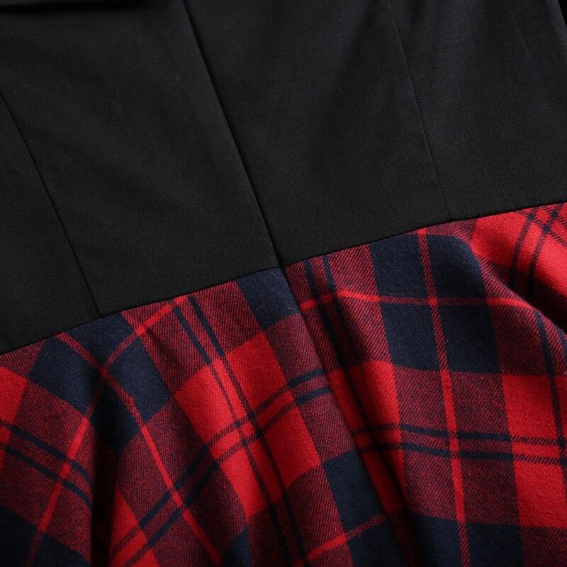 Rochie Tartan Vintage Cu Umeri