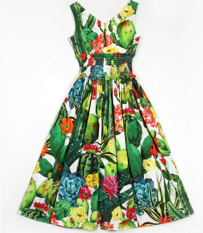 Rochie De Damă Vintage Din Bumbac