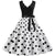 Rochie Vintage De Dama Alb-Negru