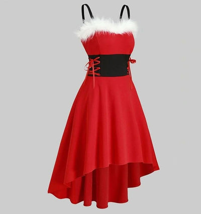 Rochie De Blană Roșie De Epocă