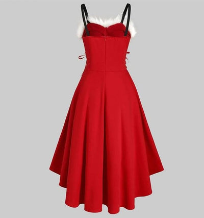 Rochie De Blană Roșie De Epocă