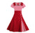 Rochie Roșie Vintage Plus Mărimea Anilor 50