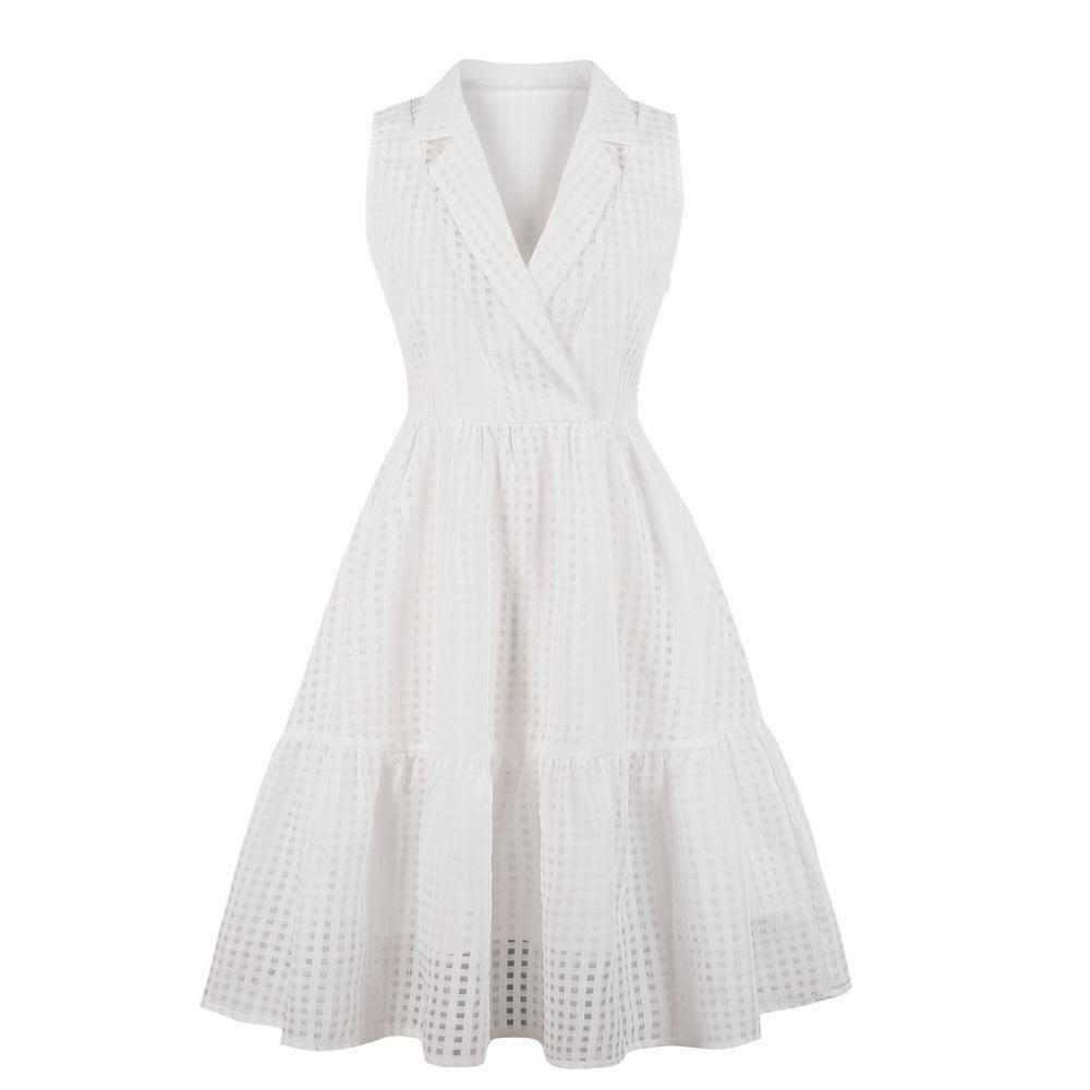 Rochie Vintage De Marime Plus Albă