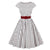 Rochie Vintage Cu Centură Albă De Mărimi Plus
