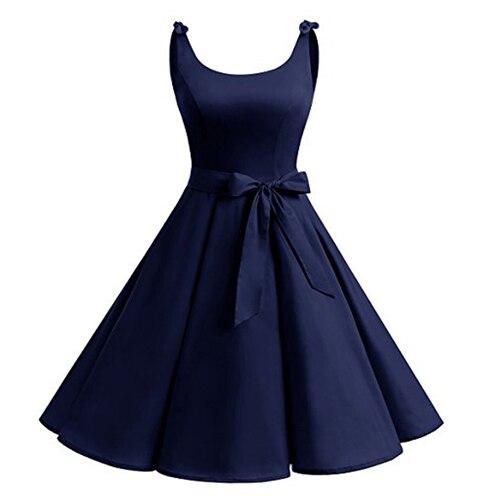 Rochie Vintage Marime Plus Unii Albastru