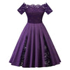 Rochie Vintage Plus Size Mov Broderie