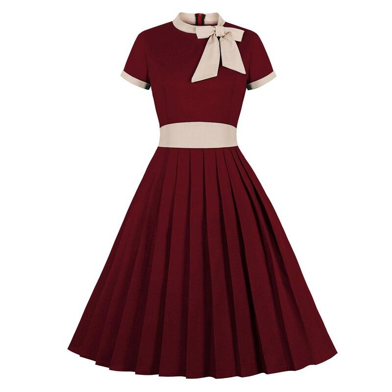 Rochie Șic Burgundy Plus Size Vintage