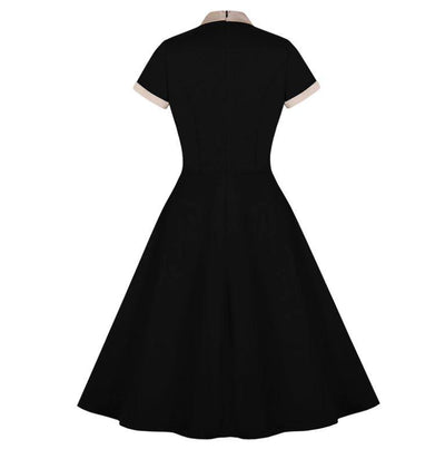 Rochie Neagră Șic Vintage Plus Size