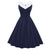Rochie Vintage Marime Plus Chic Guler Bleumarin