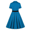 Rochie Vintage Marime Plus Guler Crestat