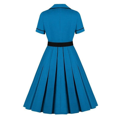 Rochie Vintage Marime Plus Guler Crestat