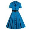 Rochie Vintage Marime Plus Guler Crestat