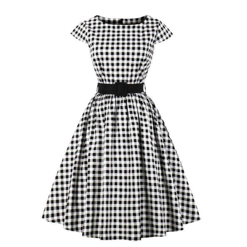 Rochie Cu Carouri Vichy Din Anii 60