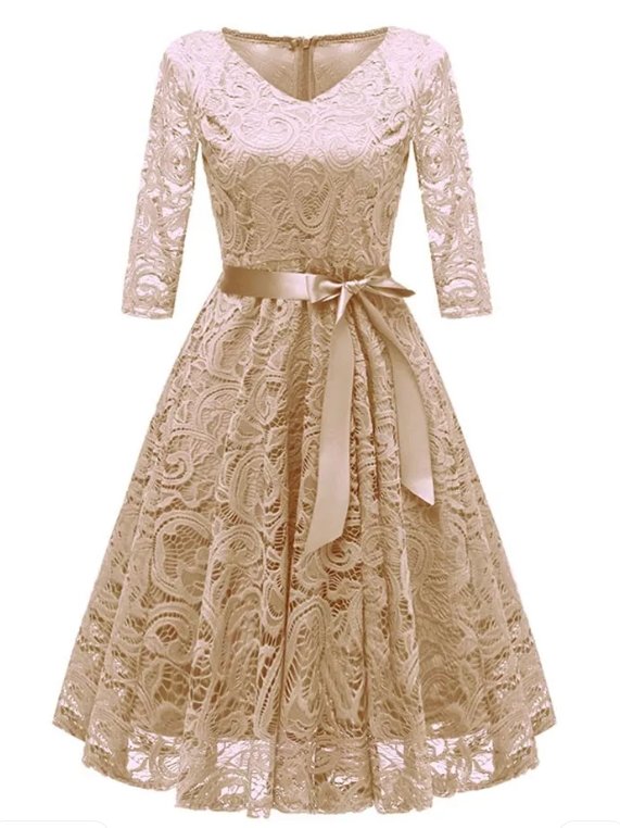 Rochie Vintage Din Dantela Marime Plus