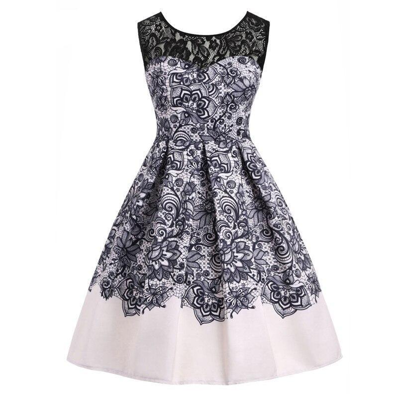 Rochie Rockabilly Vintage Plus Size Dantela Gri