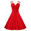 Rochie Roșie Glamour Din Anii 50