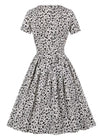 Rochie Vintage Cu Talie Înaltă De Mărimi, Albă