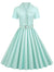 Rochie De Talie Mare De Epocă Turcoaz