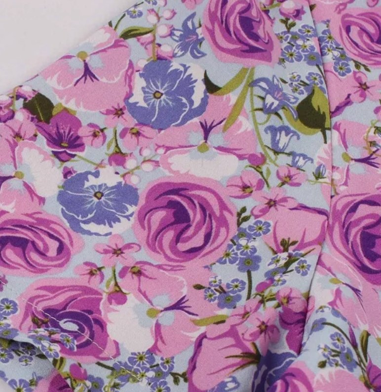 Rochie Vintage Cu Talie Înaltă Mărimea Mov