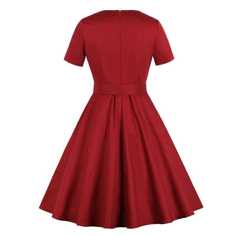 Rochie Audrey Hepburn Burgundy Din Anii 60