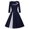 Rochie Vintage Plus Size Iarna Albastra