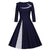 Rochie Vintage Plus Size Iarna Albastra