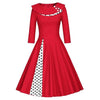 Rochie Roșie De Iarnă Vintage Plus Size