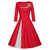 Rochie Roșie De Iarnă Vintage Plus Size