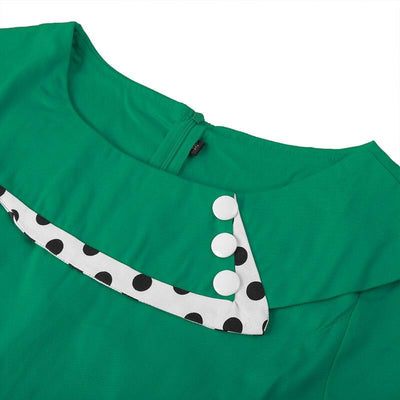 Rochie Vintage Plus Size Verde Iarna