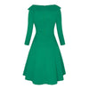 Rochie Vintage Plus Size Verde Iarna
