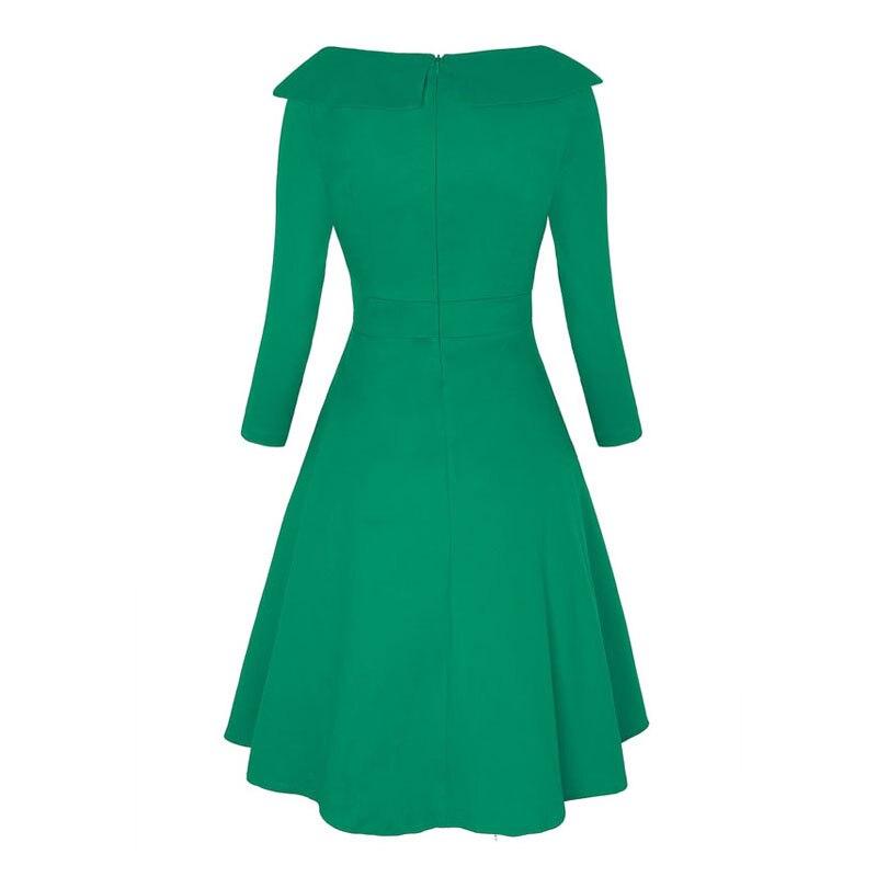 Rochie Vintage Plus Size Verde Iarna