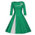 Rochie Vintage Plus Size Verde Iarna