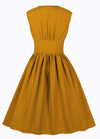 Rochie Vintage Plus Marime Galbena