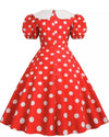 Rochie Vintage Cu Mâneci Bufante