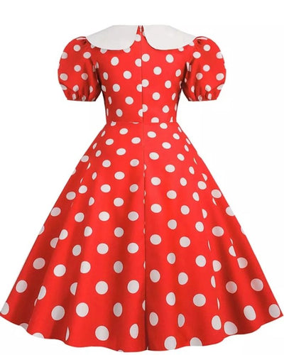 Rochie Vintage Cu Mâneci Bufante