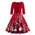Rochie Roșie Cu Mânecă Lungă De Mărime Plus Vintage