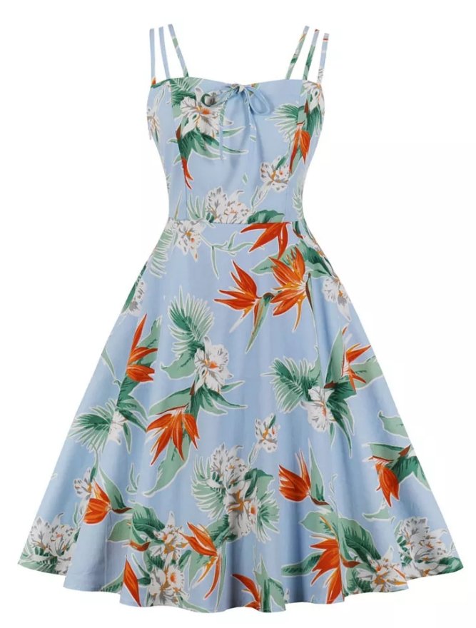 Rochie Vintage Plus Size Nature Daisies