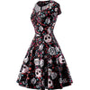 Rochie Neagră Cu Craniu De Mărime Plus Vintage