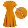 Rochie Vintage Plus Marime Portocalie