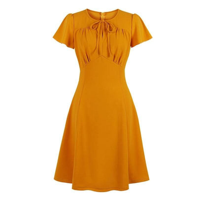 Rochie Vintage Plus Marime Portocalie