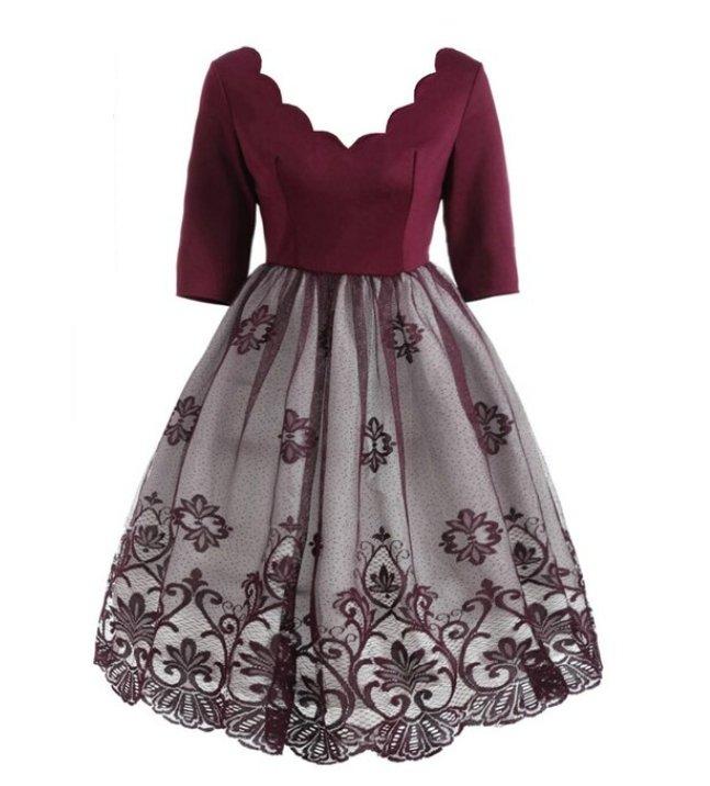 Rochie Vintage Cu Paiete Plus Marime