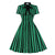 Rochie Vintage Plus Size Cu Dungi Verde