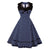 Rochie Vintage Plus Marime Retro Bleumarin