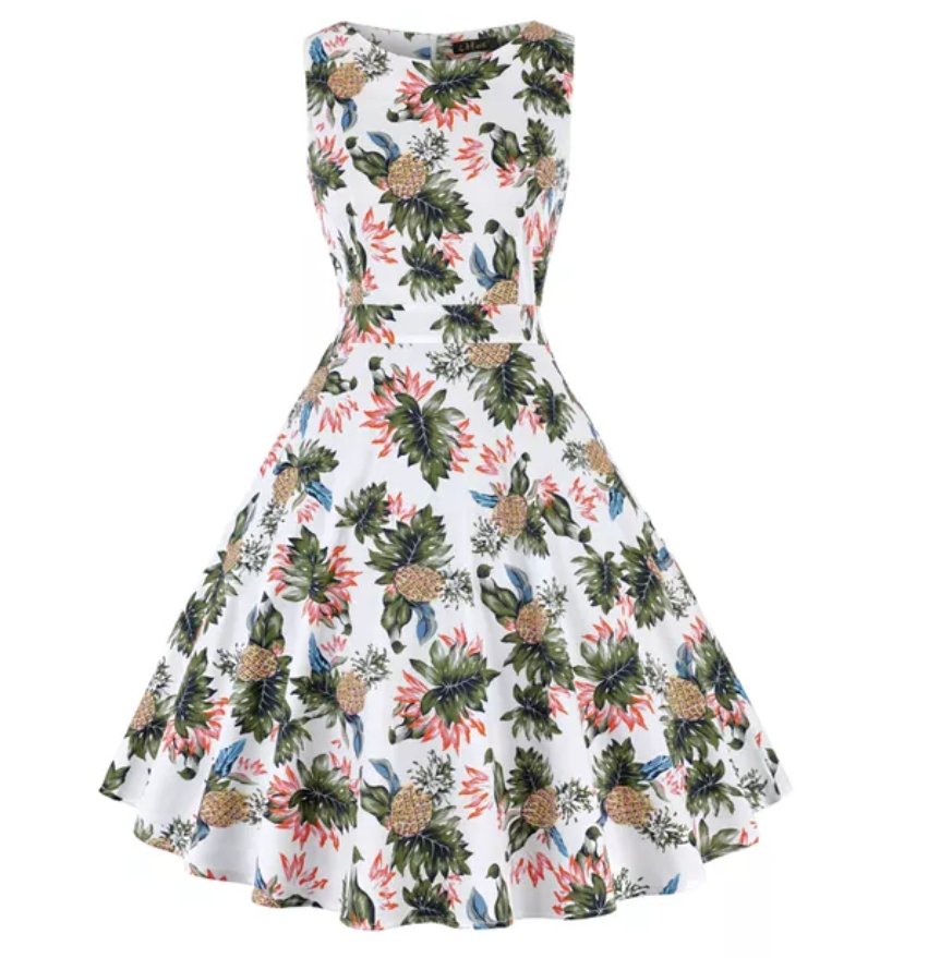 Rochie Vintage Plus Size Rockabilly Pineapple