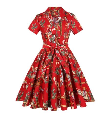 Rochie De Bar Rockabilly Vintage Plus Size