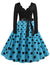 Rochie Vintage Plus Size Rockabilly Buline Albastre