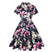 Rochie Vintage Cu Flori Rockabilly Marimi Mari