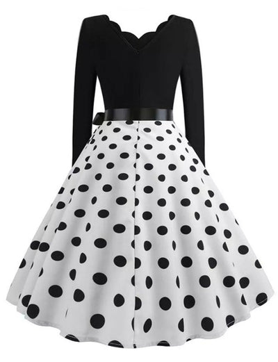 Rochie Rockabilly Vintage Plus Size Neagra